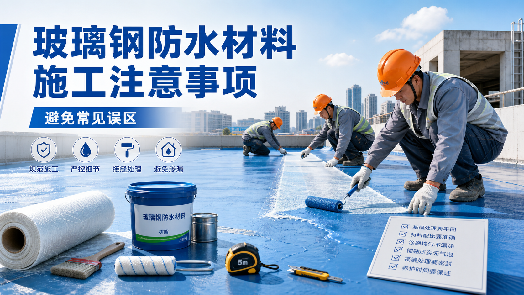玻璃钢防水材料施工注意事项，避免常见误区 廊坊 版
